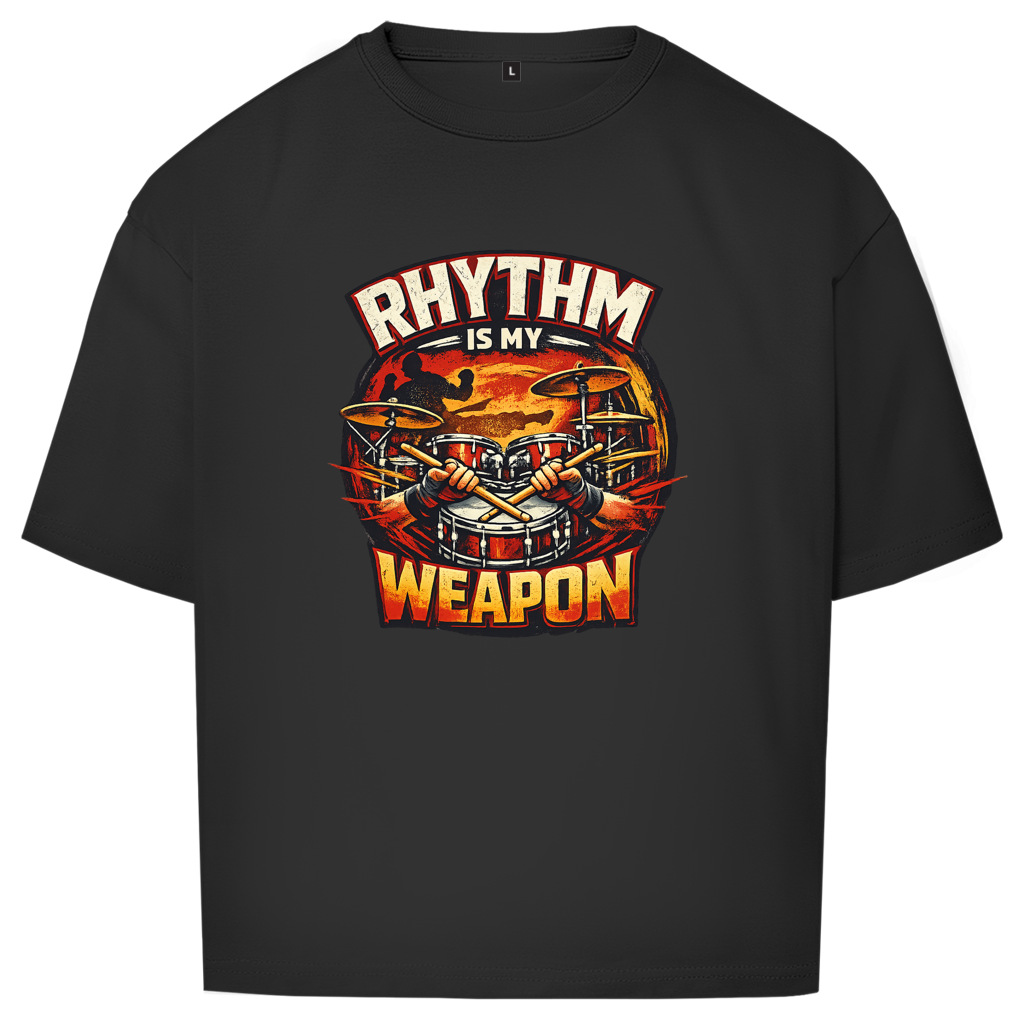 Oversize T-Shirt RHYTHM IS MY WEAPON