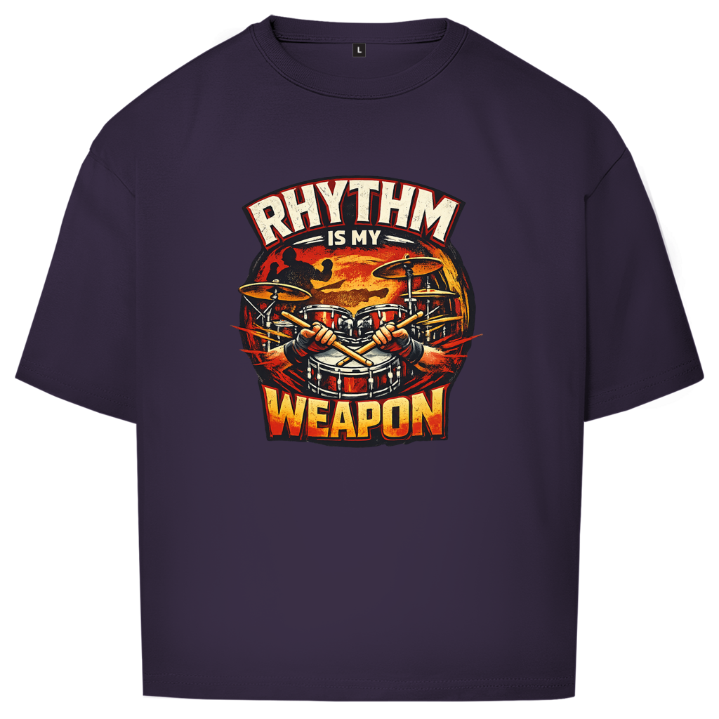 Oversize T-Shirt RHYTHM IS MY WEAPON